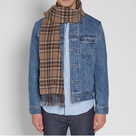 Polo Ralph Lauren Other - Polo Ralph Lauren Mens Wool Plaid Scarf